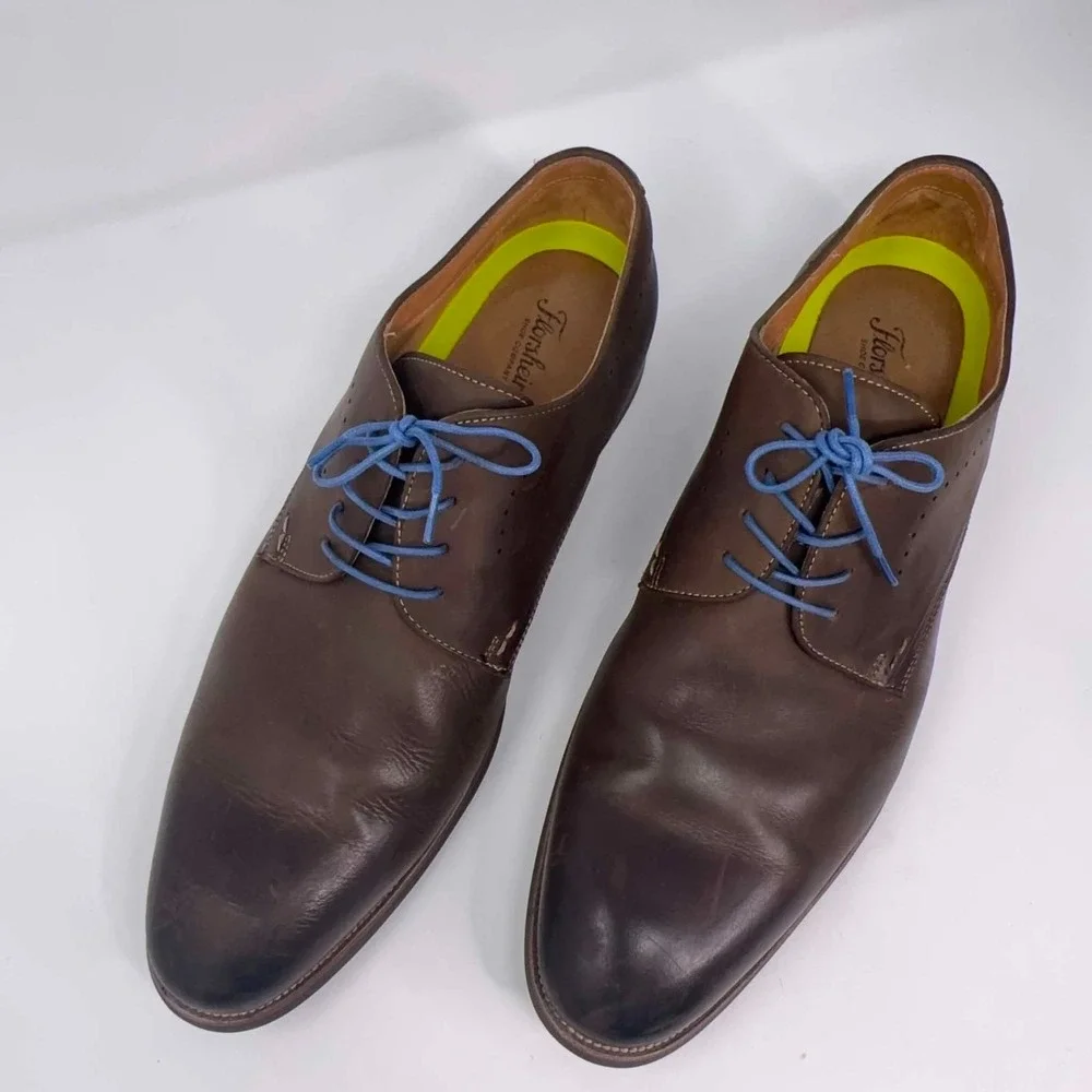 Florsheim Comfortech Derby Dress‎ Shoes Mens 14M  Brown Burnished Leather Office